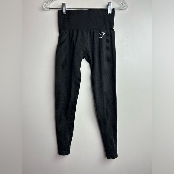 GYMSHARK VITAL SEAMLESS LEGGINGS Black Sharcoal High Rise Workout Chic Size Xs - Picture 3 of 12